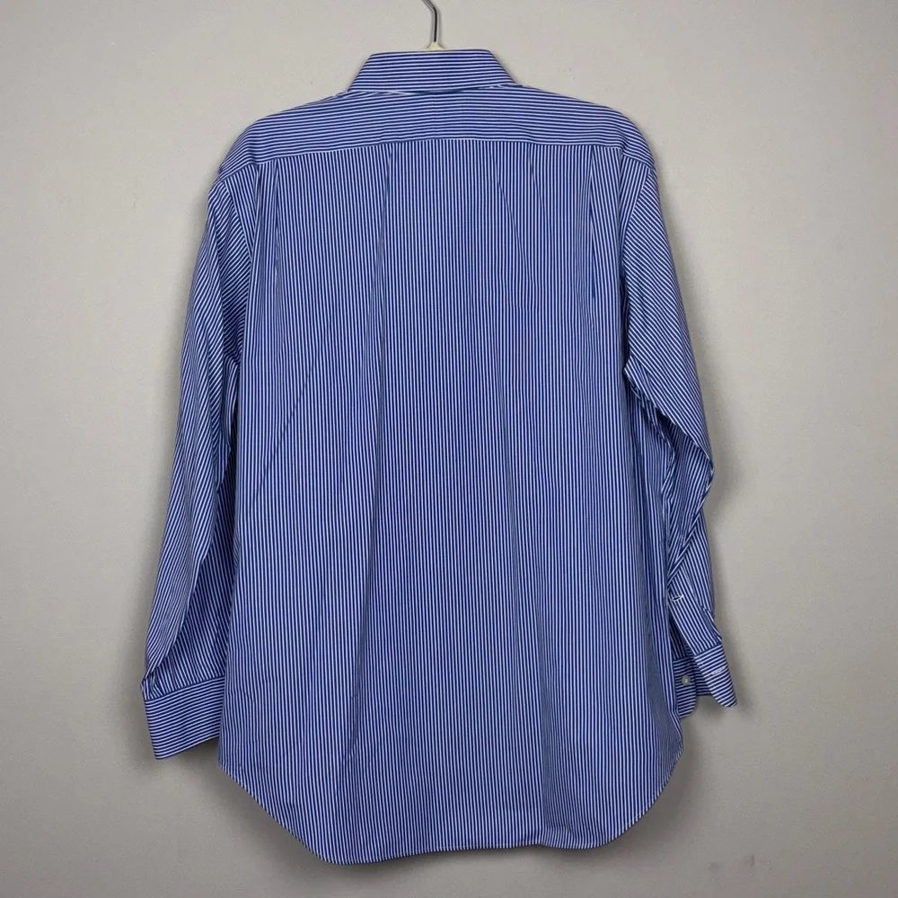 Polo RL‎ Regent Classic Fit Blue & White Pinstripe Button Front SZ 16 32/33